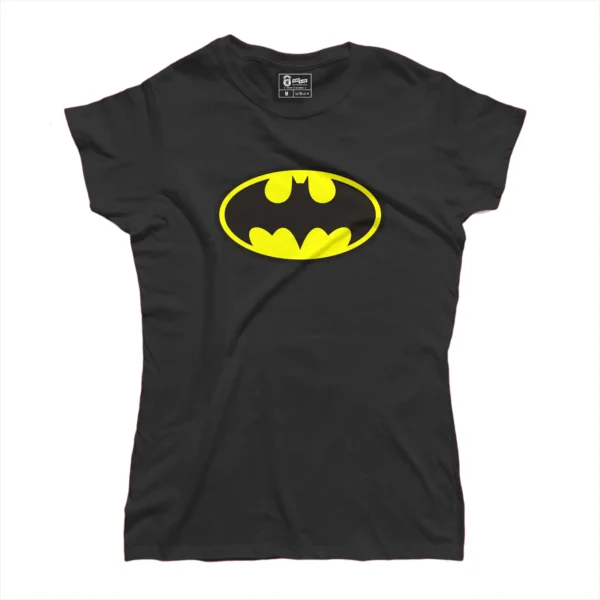 camiseta de mujer con estampado del logo de batman o batichica