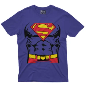 camiseta superman, con estampado del torso del hombre de acero