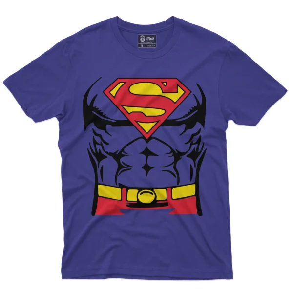 camiseta superman, con estampado del torso del hombre de acero