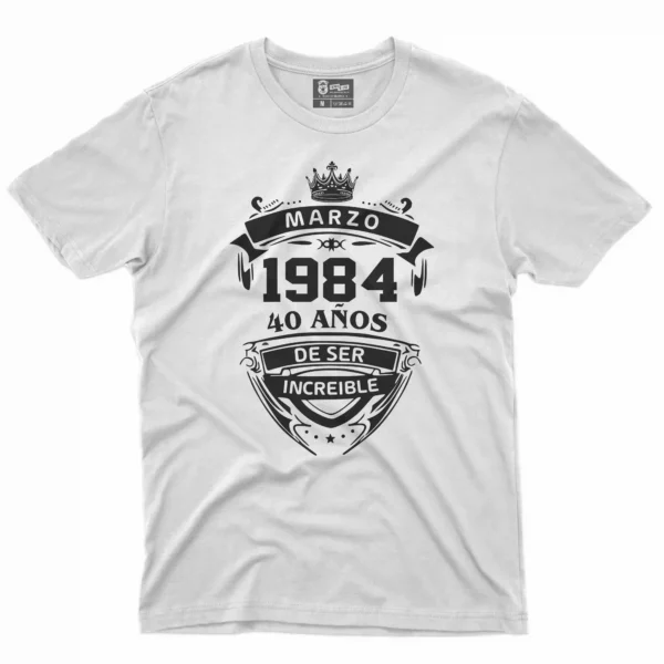 camisetas de cumpleaños con estampado logo heraldico