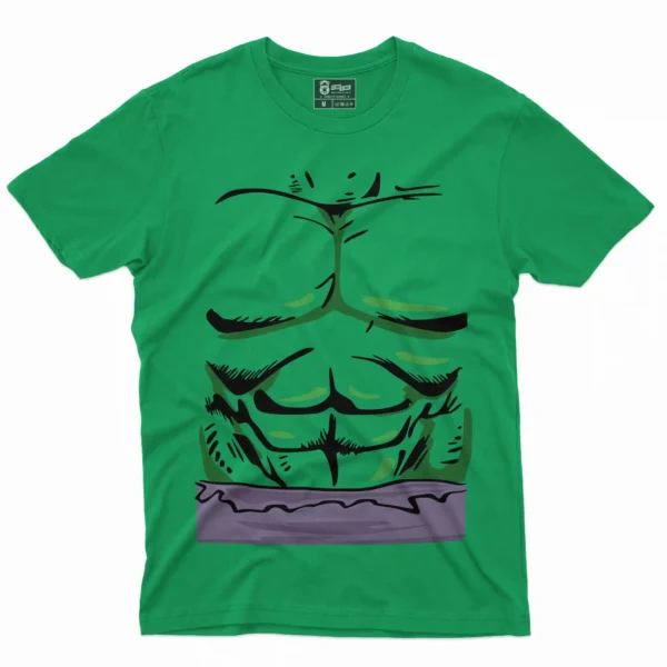 camisetas de hulk, esta camiseta imita el torso del hulk