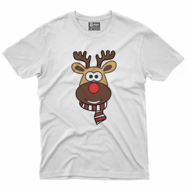 Camiseta Blanca de navidad con reno