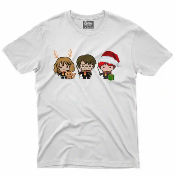 Camiseta de navidad de hombre con los personajes de harry potter