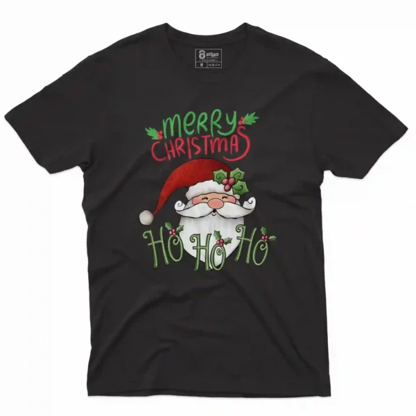 Camiseta de navidad con estampado de papa noel