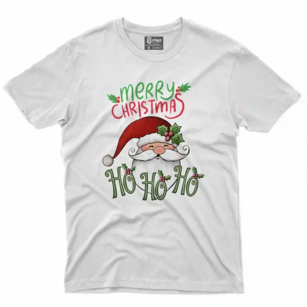 Camiseta de navidad con estampado de papa noel