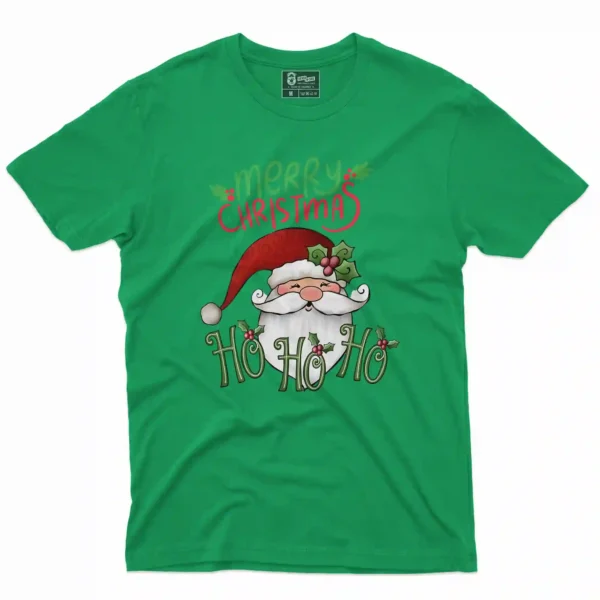 Camiseta de navidad con estampado de papa noel